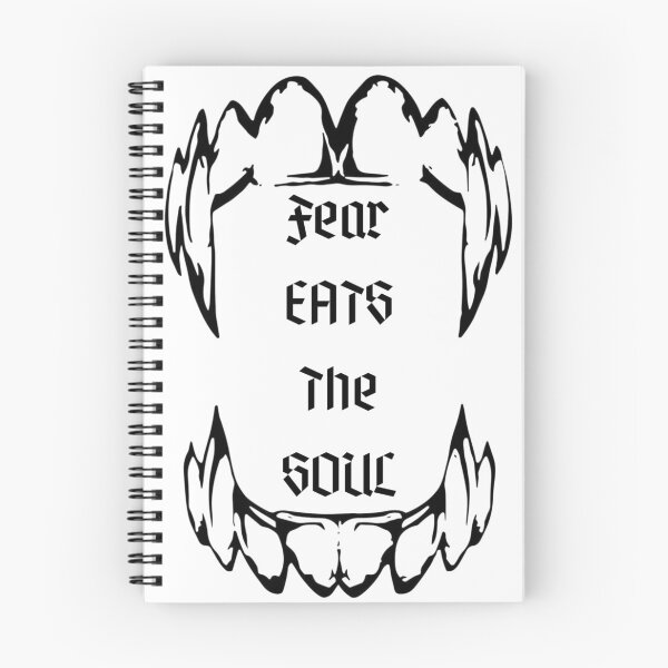 Item preview, "Fear Eats The Soul" Popular Quote Grunge Punk Gothic Dark Aesthetic Vampire Teeth designed and sold by CaribbeanClown.