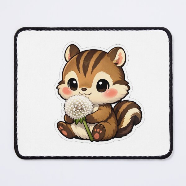 Item preview, Cute Chipmunk Holding A White Dandelion designed and sold by Owcomm.