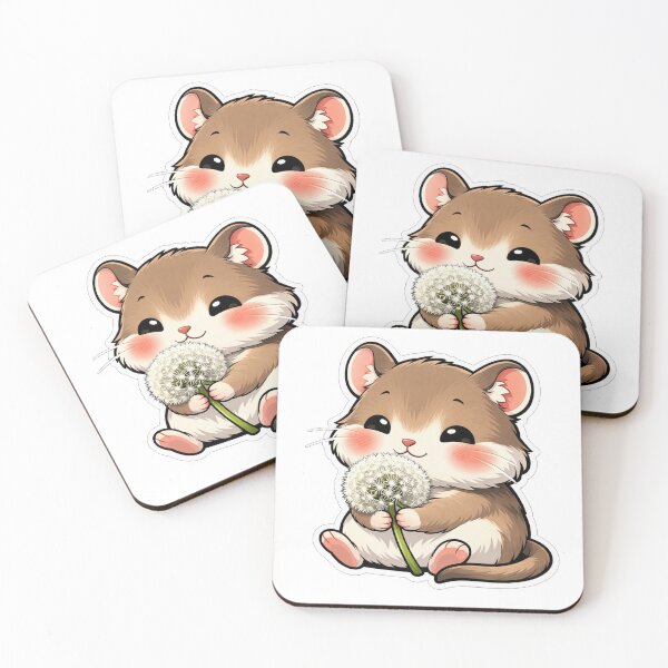 Item preview, Cute Hamster Holding A Dandelion Flower designed and sold by Owcomm.