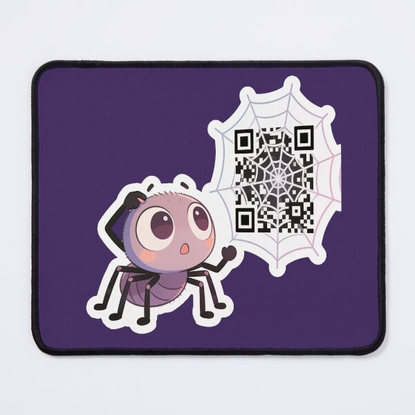 Item preview, Cute Spider Confused by QR Code in Halloween Web Kawaii Sticker designed and sold by OksArtStudio.