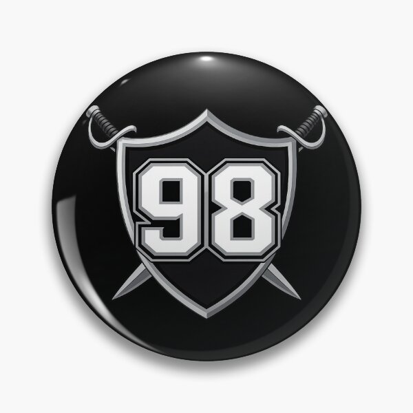 Item preview, Silver & Black 98 Crossed Swords Shield designed and sold by My Team Designs.