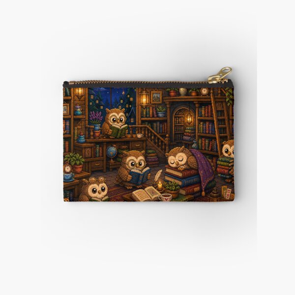 Item preview, Cozy Owl Library Pixel Art Reading Room designed and sold by Yiruda-Art.