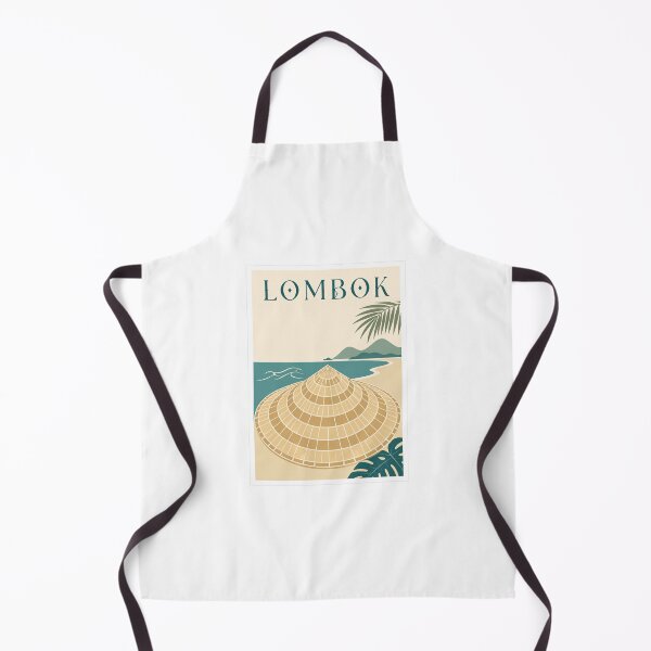 Item preview, Lombok Woven Beach Hat Travel Poster designed and sold by Beyond Destinations.