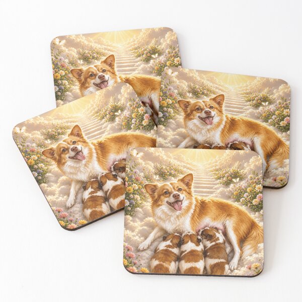 Item preview, Justice for Wangwang “Heaven Mother Dog Nursing Puppies” Memorial Angel Gift designed and sold by CanvasFuse.