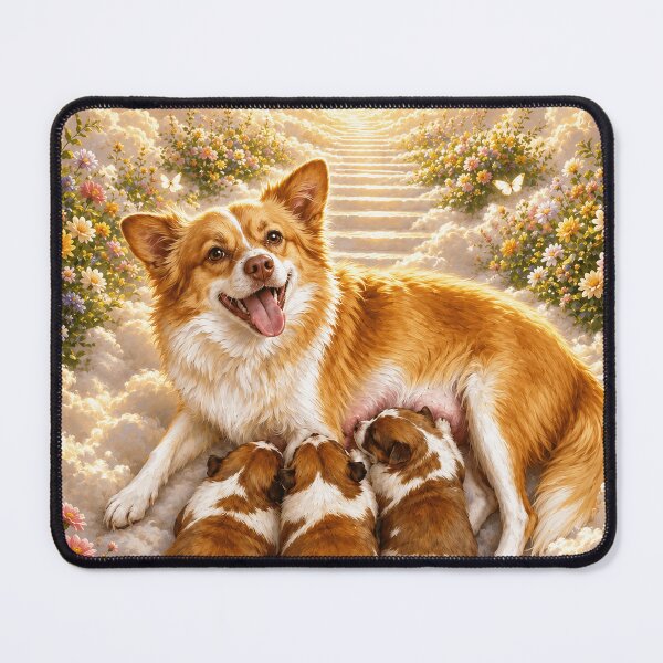 Item preview, Justice for Wangwang “Heaven Mother Dog Nursing Puppies” Memorial Angel Gift designed and sold by CanvasFuse.