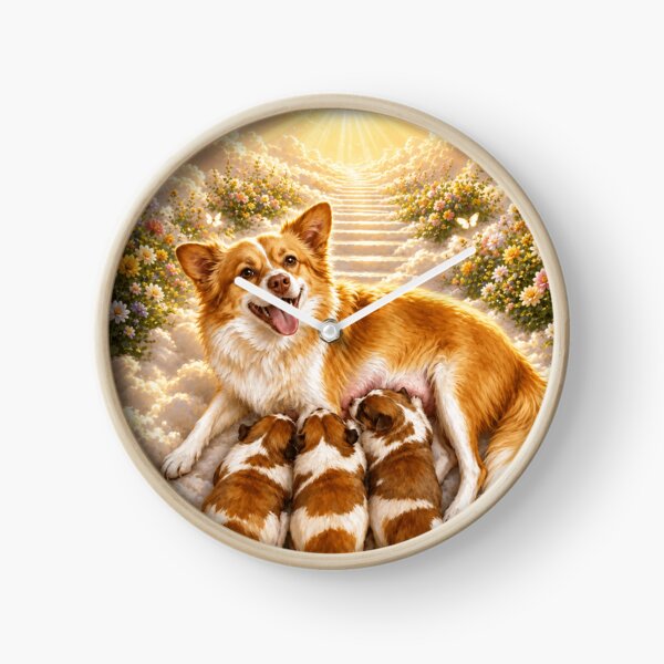 Item preview, Justice for Wangwang “Heaven Mother Dog Nursing Puppies” Memorial Angel Gift designed and sold by CanvasFuse.