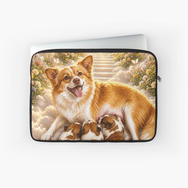 Item preview, Justice for Wangwang “Heaven Mother Dog Nursing Puppies” Memorial Angel Gift designed and sold by CanvasFuse.