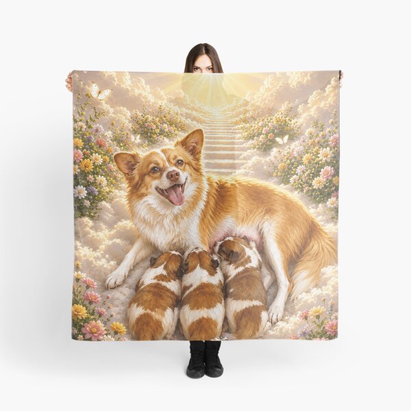 Item preview, Justice for Wangwang “Heaven Mother Dog Nursing Puppies” Memorial Angel Gift designed and sold by CanvasFuse.