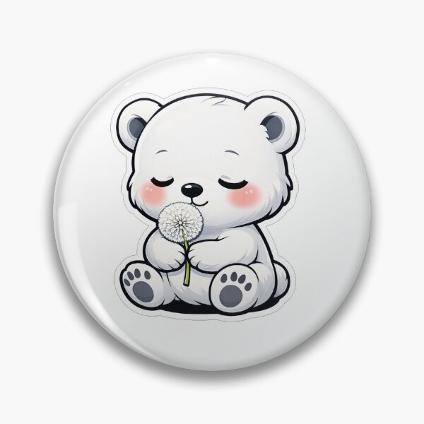 Item preview, Cute Little White Polar Bear With Dandelion designed and sold by Owcomm.