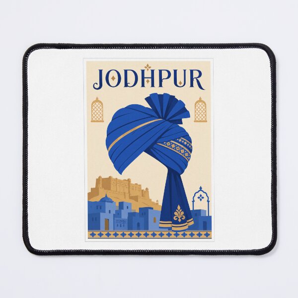 Item preview, Jodhpur Blue Turban Travel Poster designed and sold by Beyond Destinations.