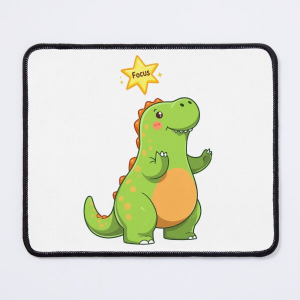 Item preview, ADHD Dinosaur Sticker – Focus? Never Heard of It – Cute T-Rex Art designed and sold by Flownow.