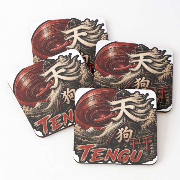 Item preview, TENGU Kanji Art – Ancient Contact UFO  Japanese Vintage Yokai Art designed and sold by Handcan.