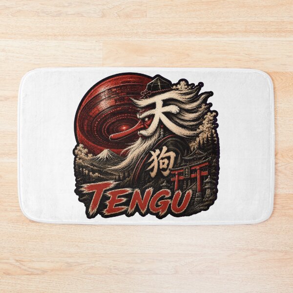 Item preview, TENGU Kanji Art – Ancient Contact UFO  Japanese Vintage Yokai Art designed and sold by Handcan.