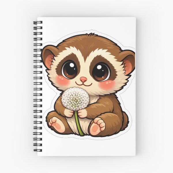 Item preview, Cute Baby Ferret Holding White Dandelion designed and sold by Owcomm.