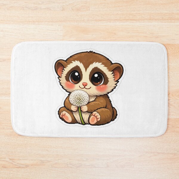 Item preview, Cute Baby Ferret Holding White Dandelion designed and sold by Owcomm.