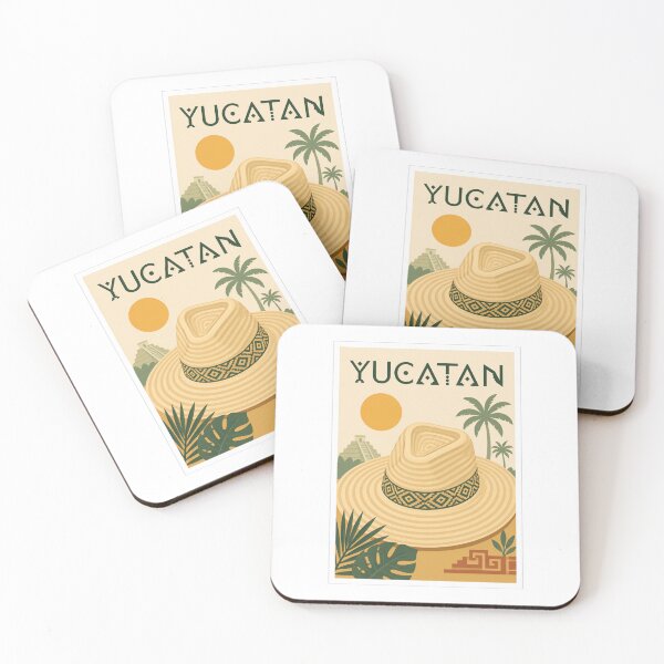 Item preview, Yucatan Sombrero Tropical Travel Poster designed and sold by Beyond Destinations.