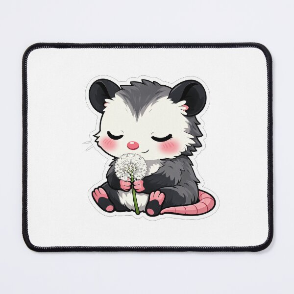 Item preview, Cute Opossum Holding A White Dandelion Flower designed and sold by Owcomm.