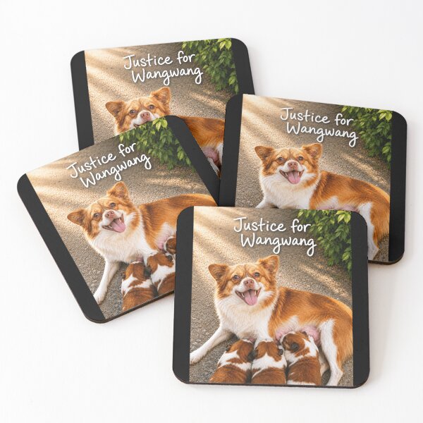 Item preview, Justice for Wangwang “Mother Dog Nursing Puppies” Memorial Animal Gift designed and sold by CanvasFuse.