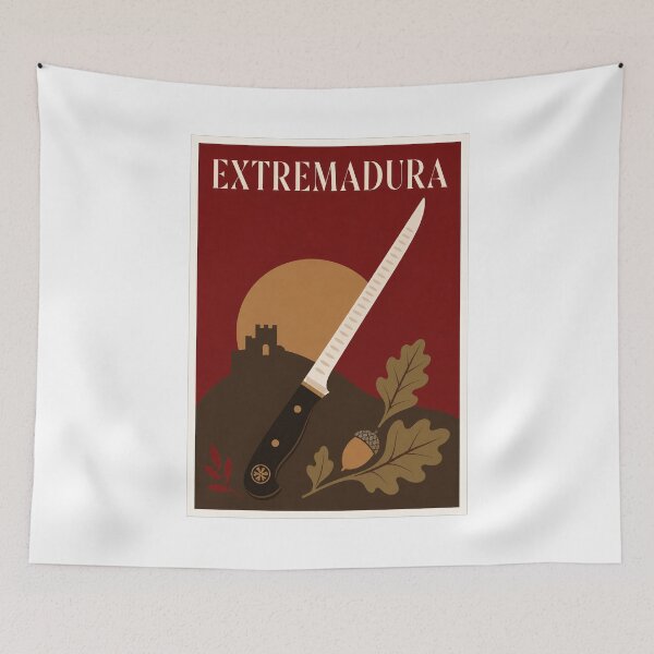 Item preview, Extremadura Traditional Knife Travel Poster designed and sold by Beyond Destinations.