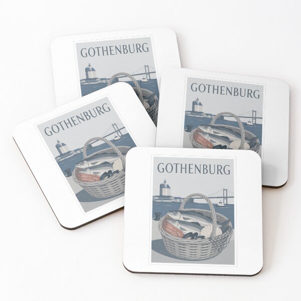 Item preview, Gothenburg Seafood Basket Travel Poster designed and sold by Beyond Destinations.