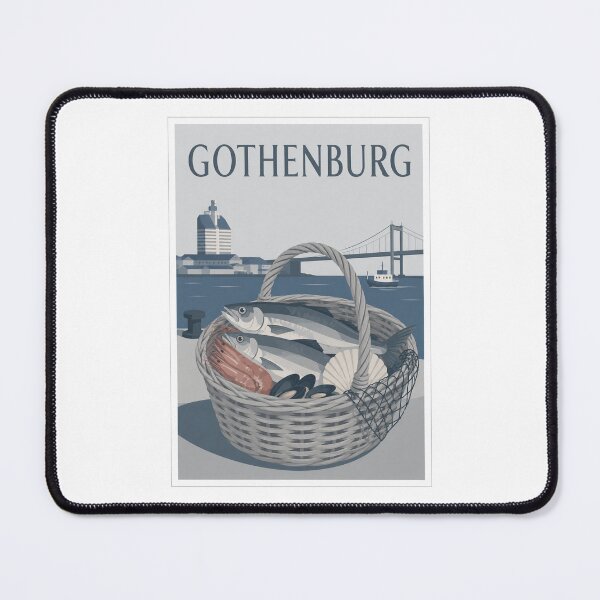 Item preview, Gothenburg Seafood Basket Travel Poster designed and sold by Beyond Destinations.