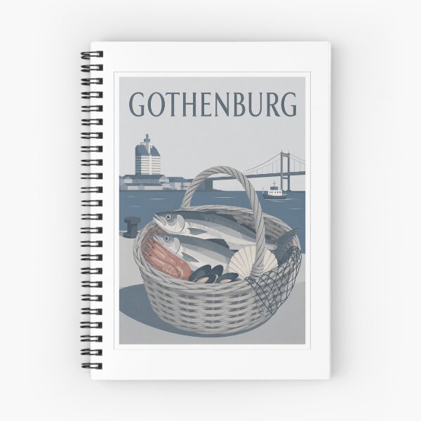 Item preview, Gothenburg Seafood Basket Travel Poster designed and sold by Beyond Destinations.
