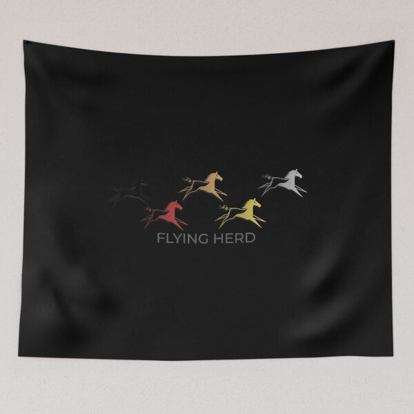 Item preview, Five Galloping Steeds Color Spectrum Graphic designed and sold by TypoEmporium.