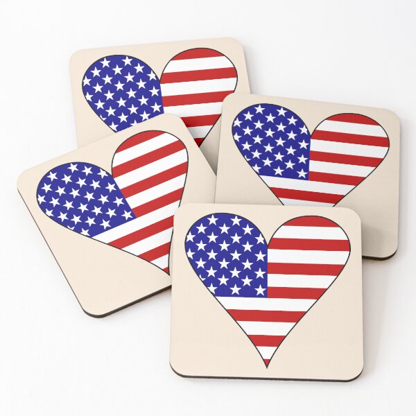 Item preview, USA Heart Flag Non-Traditional designed and sold by AuntieShoe.