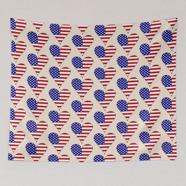 Item preview, USA Heart Flag Non-Traditional designed and sold by AuntieShoe.