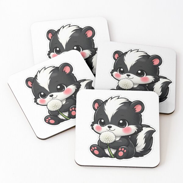 Item preview, Cute Baby Skunk Holding A Dandelion designed and sold by Owcomm.