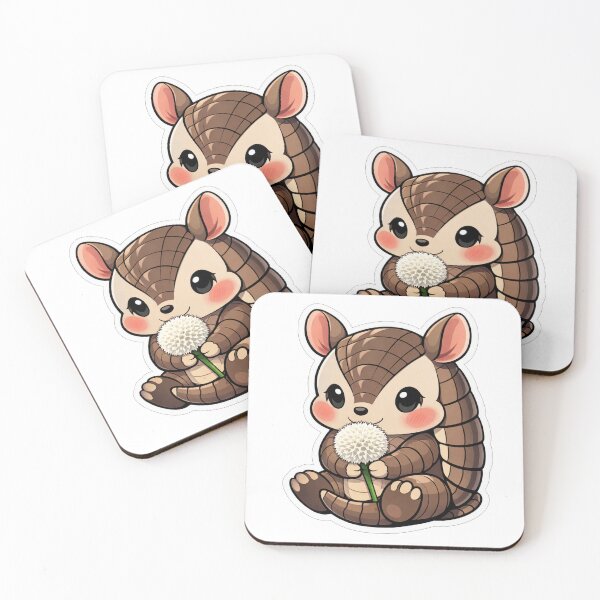 Item preview, Cute Baby Armadillo Holding A Dandelion designed and sold by Owcomm.