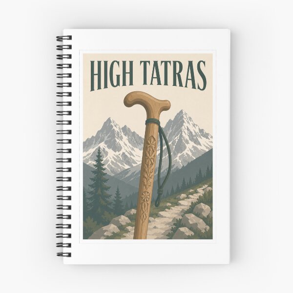 Item preview, High Tatras Carved Hiking Stick Poster designed and sold by Beyond Destinations.