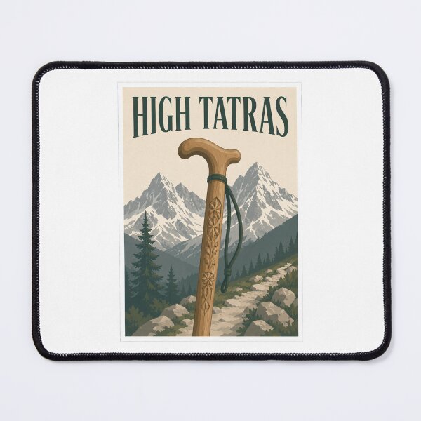 Item preview, High Tatras Carved Hiking Stick Poster designed and sold by Beyond Destinations.