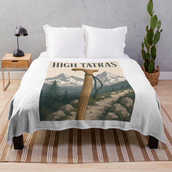Item preview, High Tatras Carved Hiking Stick Poster designed and sold by Beyond Destinations.