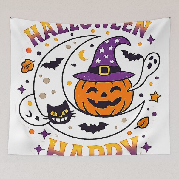 Item preview, Happy Halloween Cute Jack O Lantern Pumpkin Witch designed and sold by The secret storage room.