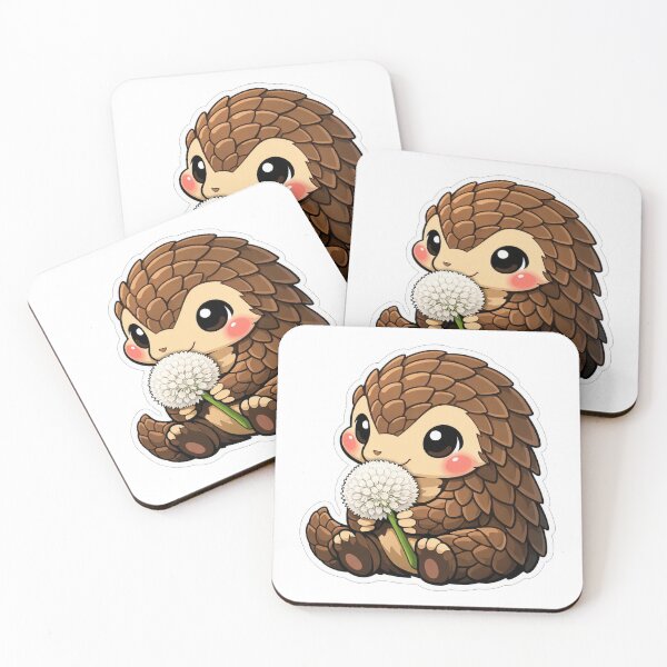 Item preview, Cute Baby Pangolin Holding White Dandelion designed and sold by Owcomm.