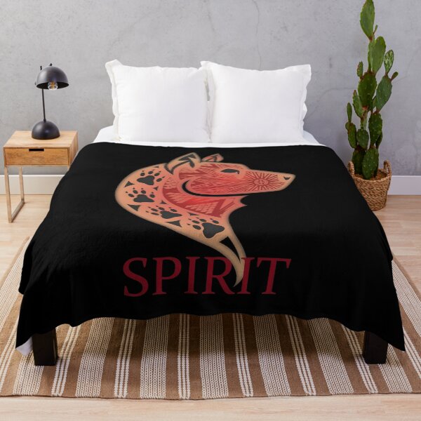 Item preview, Stylized Wolf Head Tribal Red Gold Graphic designed and sold by WhimsyWephy.