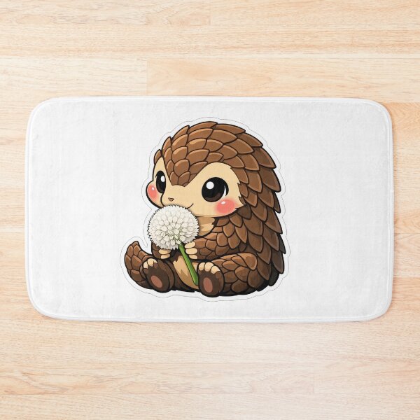 Item preview, Cute Baby Pangolin Holding White Dandelion designed and sold by Owcomm.