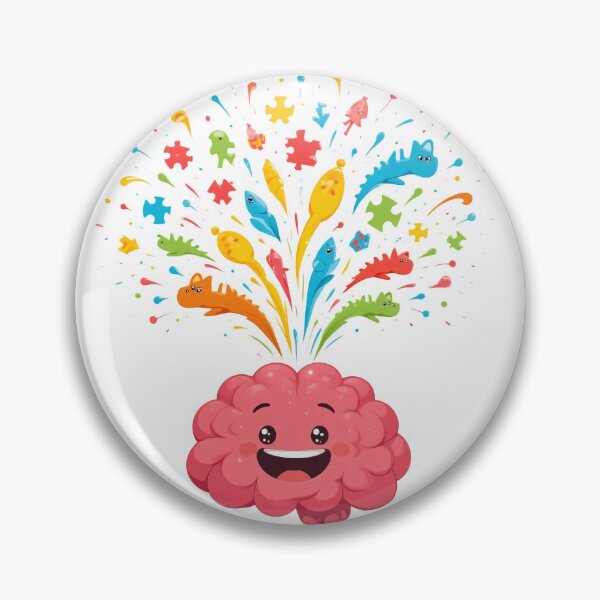 Item preview, Special Interest Infodump Sticker – Neurodivergent Brain Explosion Art designed and sold by Flownow.