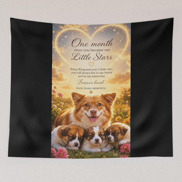 Item preview, Justice for Wangwang “One Month Little Stars” Memorial Mother Dog Gift designed and sold by CanvasFuse.