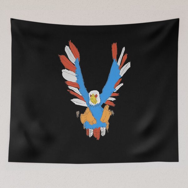 Item preview, Vibrant Hand Drawn Flying Bird Emblem designed and sold by WhimsyWephy.