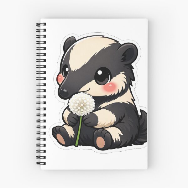 Item preview, Cute Baby Badger Holding White Flower designed and sold by Owcomm.