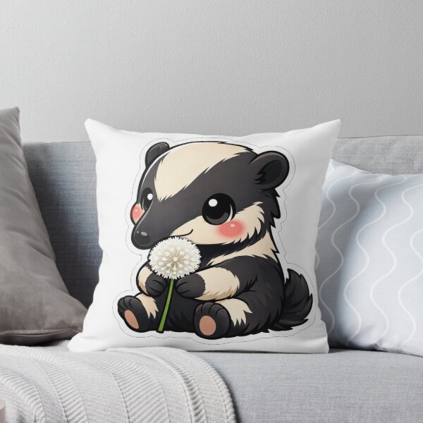 Item preview, Cute Baby Badger Holding White Flower designed and sold by Owcomm.