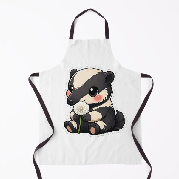 Item preview, Cute Baby Badger Holding White Flower designed and sold by Owcomm.