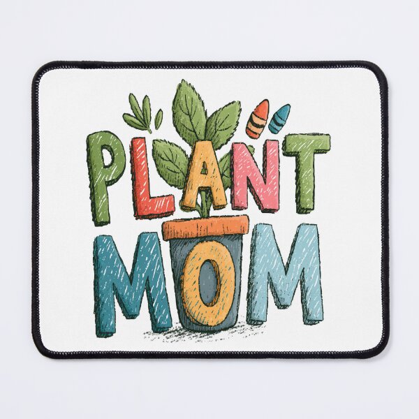 Item preview, Plant Mom Bold Crayon Color Text Design designed and sold by RichardRags.