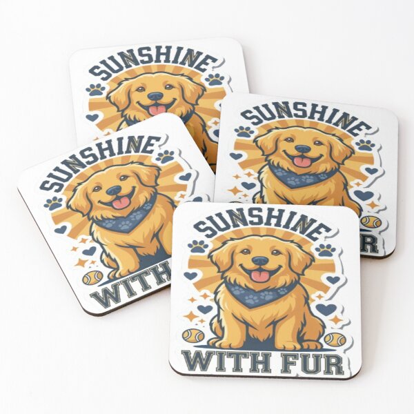 Item preview, Sunshine With Fur Cute Golden Retriever Dog Lover Gift designed and sold by ClaussShop.