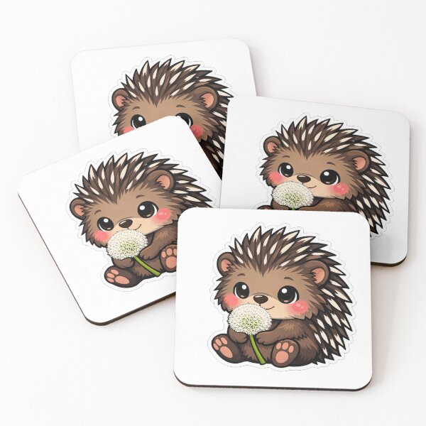 Item preview, Cute Little Hedgehog Holding A Dandelion designed and sold by Owcomm.