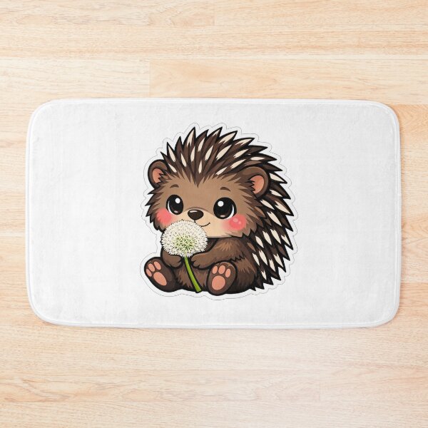 Item preview, Cute Little Hedgehog Holding A Dandelion designed and sold by Owcomm.