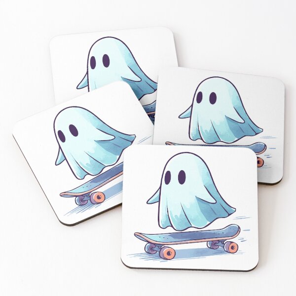 Item preview, Cutesy Skateboarding Ghost Summerween designed and sold by pixiedustpaint.