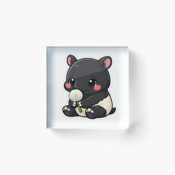 Item preview, Cute Baby Tapir Holding White Flower designed and sold by Owcomm.